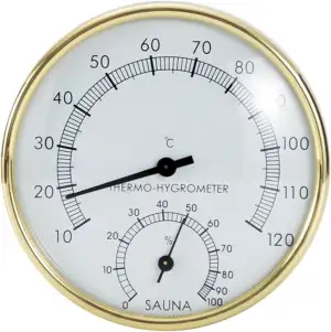 Sauna Hygrometer und Thermometer Combo, Edelstahl Temperatur Luftfeuchtigkeitsme