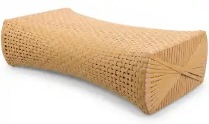 iplusmile Saunakissen Ergonomisch (Rattan-Optik) - Hitzebeständige Sauna Kopfstü