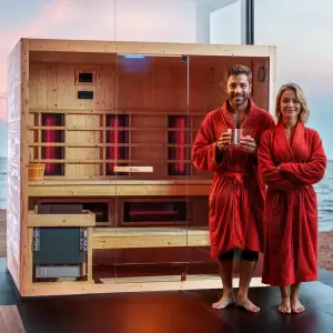 GLOBAL RELAX® | DHARANI Saunapalette I Innen- und Außensauna I Infrarot-Wärmesys