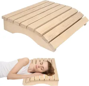 Ergonomische Sauna Kopfstütze Langlebig Holz Saunakissen Komfortable Rückenlehne