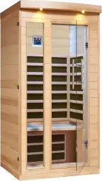 CANADIAN SPA CO. Chilliwack Infrarotkabine 1 Person, 102 x 97 x 191 cm, Infrarotsauna mit Bluetooth-Audio und LED-Beleuchtung, Sauna für Zuhause