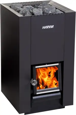 Harvia Linear 22 Sauna Holzofen 26,1 kW Saunaofen Holz mit BImSchV Stufe 2