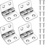 4 STK Scharniere Klappbar, 40x60mm Verbinder Scharniere, Klappscharnier Schwerlast, Edelstahl Scharniere Verbinder, Türscharniere für Holztüren Fenster Schränke Gartentüren Tür Scharnier Set