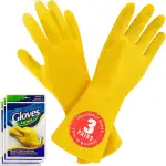 SteadMax 3 Paare Kleine Reinigungshandschuhe, Wiederverwendbare Naturlatex Gummihandschuhe, Wasserdichte Rutschfeste Spülhandschuhe für Küche und Haushalt (XL, 3 Paare)