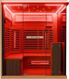 Dewello® Infrarotkabine Infrarotsauna KENORA 160x120 für 2-3 Personen aus Hemloc