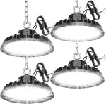 UFO LED Werkstattlampe Superhelle Werkstatt Deckenleuchte Dimmbare 6000K Schwarz 200w*4