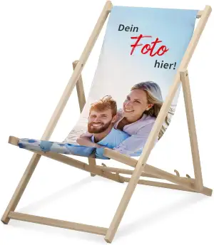 Personalisierbarer Liegestuhl - Fotoupload für Ihren eigenen Klappstuhl - robust und langlebig au...