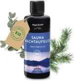 AllgäuQuelle® Saunaaufguss mit 100% Bio Öle Nachtaufguss Alpenzirbe Eukalyptus 100ml