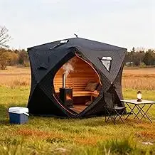 Tragbares Angelzelt Für 3-4 Personen, Tragbares Outdoor-Saunazelt, Winddicht Und