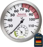 TFA Dostmann Analoges Sauna-Thermo-Hygrometer, hitzebeständige Materialien, Temperatur, Luftfeuch...