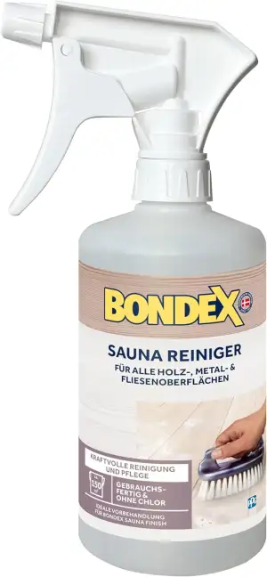 Bondex Sauna Reiniger Farblos 0,5 L für 50 m² | Entfernt Kalkflecken, Schweißrän