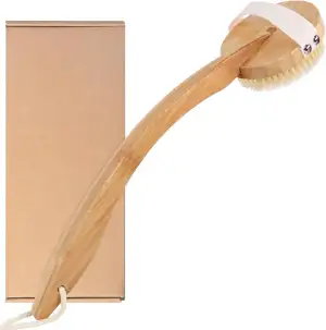 OWIIZI Körperbürste für den Rücken, abnehmbare Rundkopf-Borsten, große Flächen-K