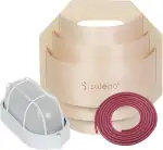 SULENO - Sauna Leuchte BELLA, Saunalampe, Saunaleuchte aus Holz, Wandmontage, Saunazubehör, hitze...