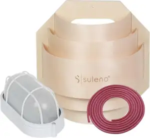 SULENO - Sauna Leuchte BELLA, Saunalampe, Saunaleuchte aus Holz, Wandmontage, Sa