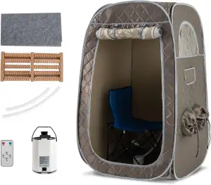 HOMASIS Dampfsauna tragbar, Heimsauna mit Dampfgenerator 3 Liter, Sauna für Zuha