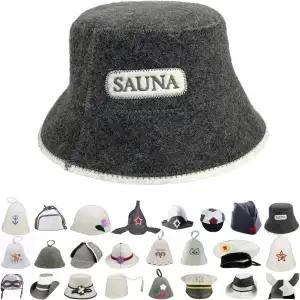 GMMH Saunahut Saunamütze aus 100% Wollfilz - (1507 Sauna) Filz Saunakappe für Da