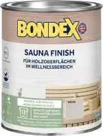 Bondex Sauna Finish Weiß 1 L für 12 m² | Wasser- und schmutzabweisend | Schutz auf Basis von natürlichen Wachsen | Kein Ausdünsten oder Abfärben | Seidenmatt | Holzpflege | Holzwachs