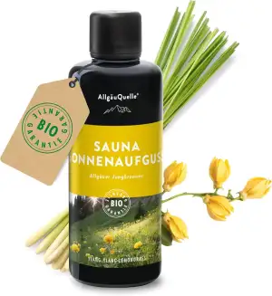 AllgäuQuelle® Saunaduft Aufguss mit [100% Bio Öle] verschiedene Düfte - Das Saun