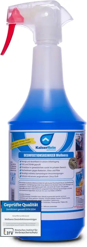 KaiserRein Desinfektionsreiniger 1L alkoholfrei für Wellness, Spa, Fitnesstudios