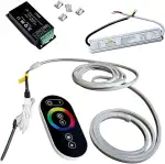 1-5 m RGB 12V + 230V Netzteil + Verlängerung (3m) LED Streifen Stripe Licht Unterbankbeleuchtung Saunabeleuchtung Saunalampe (5m - m/27,99€)