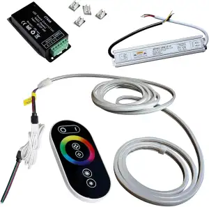1-5 m RGB 12V + 230V Netzteil + Verlängerung (3m) LED Streifen Stripe Licht Unte