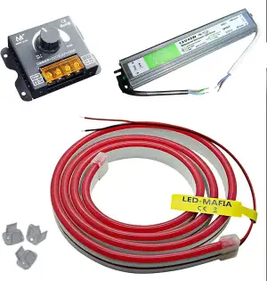 12V / 230V (Netzteil) + Dimmer LED Streifen Stripe Licht Unterbankbeleuchtung Sa