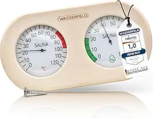 Sauna Thermometer Hygrometer [2in1 Funktion] Präzises Saunathermometer für eine 