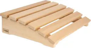 Sauna Kopfstütze Kopfteil Rückenlehne gebogen aus Abachiholz 39,5 x 30 cm