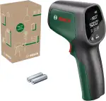 Bosch Infrarotthermometer UniversalTemp (-30°C…+500°C, einfach und präzise messen, 3 vordefinierte Materialgruppen, im E-Commerce Karton)