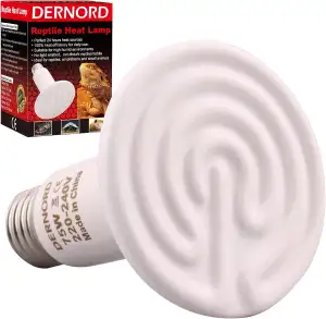 DERNORD Heizlampe E27 Wärmelampe Terrarium - 75W Keramik Heat Emitter Reptilien 