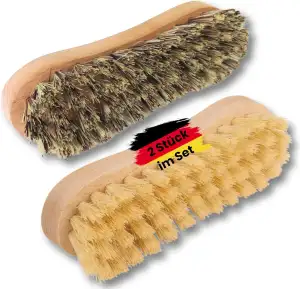 zederle Scheuerbürsten mit ergonomischem Griff aus Buchenholz (2 Stück) Harte & 