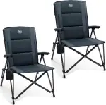 TIMBER RIDGE Campingstuhl Faltbar Breiter Sitz 55cm XXL Klappstuhl Camping Gepolstert Hohe Rücken...