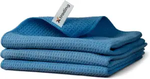 Reinigungstücher Waffeltuch-Set. - 3 x Fusselfreies & saugstarkes Microfasertuch