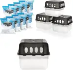 Vaily Luftentfeuchter 4er Set mit 8x 400g Nachfüllbeutel - Raumentfeuchter mit Granulat für Bad, Keller, Wohnung u.v.m bis 40m²