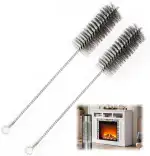 2er Set Ofenrohrbürste Ø 40 Mm, Universelle Kaminbürste Und Reinigungsbürste Für Schwer Zugängliche Ecken, Kaminofen, Pelletofen Und Holzofen, 30 Cm Länge Für Gründliche Reinigung Rohrreinigungsbürste