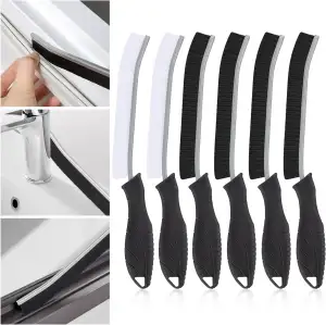 6er-Pack Hartborsten Eckreinigungsbürste, Multifunktionale Fugenreinigungsbürste