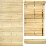 Badematte Holz Sauna Bodenrost Rollrost Fussmatte aus Bambus 100 x 50 cm, Sauna Türmatte Rollrost...