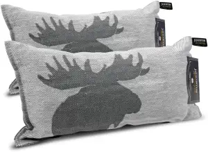 POOL Total Jokipiin Premium Saunakissen 2X Kaiku 40x22 cm - 100% Made in Finland - Leinen & Baumwolle - Ökotex Zertifiziert - Wellness Kopfstütze & Nackenkissen für Sauna Spa & Erholung