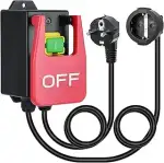 220V Einphasige Ein Aus Schalter, Briidea Sicherheitsschalter Nullspannungsschalter mit Steckdose...