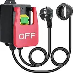 220V Einphasige Ein Aus Schalter, Briidea Sicherheitsschalter Nullspannungsschalter mit Steckdose...