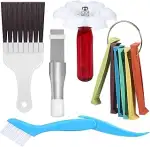 10 x Klimaanlagen-Flossenkamm-Reiniger-Set, AC-Spulen-Reinigungsbürste, 5 verschiedene Flossenkäm...