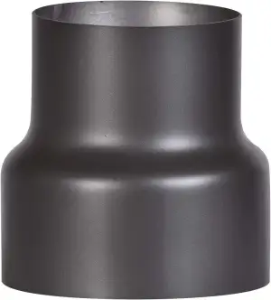 FIREFIX R150/Ü9 Reduzierung 180 auf 150 für 2 mm starke Rauchrohre, schwarz lackiert, von 180 mm Ofenanschluss auf 150 mm Wandanschluss