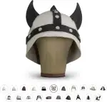 LoWell® Saunahut - Filzhut für Damen und Herren inkl. Sauna-Ratgeber - Ideales Sauna Zubehör für EIN einzigartiges Wellness Erlebnis - Motiv Germanius (hell) - Saunamütze Saunakappe