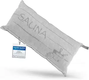 1 Premium Saunakissen Lieblingskissen Reisekissen | Design: SAUNIA | Maße: 45 x 