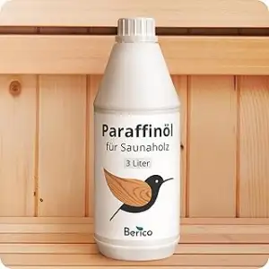 Holzöl für Saunaholz - 3 Liter Paraffinöl - Geruchlos - Natürliches Pflegeöl zum
