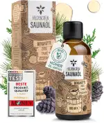 Heldengrün® BIO Saunaaufguss Wald “Berghütte” [100 % NATURREIN] Saunaöl mit Zedernholz, Tanne & Zirbe - Ruhiger Saunaaufguss für Liebhaber – Sauna Konzentrat für 20 Anwendungen
