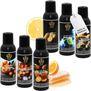 HAF Saunaaufguss Set „Zitrusfrüchte“ - 6 x 100ml Sauna Aufgussmittel Citro, Eisl