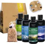 AllgäuQuelle® Saunaaufguss Set Bio 4er Sauna Zubehör 4x100ml Sauna Aufguss - Sauna Set inkl. Kart...
