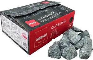Original Harvia Saunasteine 20Kg finnische Diabas Dampfstein Aufgusssteine für O