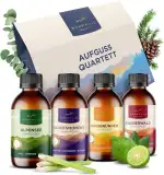 Warmwald - Saunaaufguss - Sauna Aufgussmittel mit natürlichen ätherischen Ölen - Saunaöl - Saunaduft (QUARTETT - 4 x 100ml)